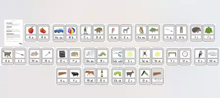 Vorschau - Fördermaterial/Inklusion - ABC-Karten: 37 Anlautkarten Groß- und Kleinbuchstabe - Deckblatt