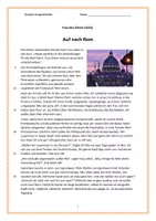 Vorschau - Arbeitsblätter - Kurzgeschichte: "Auf nach Rom" (nur Text) Zusammenhalt, Urlaub, Klassenfahrt, Klasse 7-8 - Seite 1