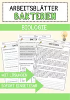 Vorschau - Arbeitsblätter - Atmungssystem Biologie Arbeitsblätter mit Lösungen Lesetext - Deckblatt