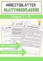 Vorschau - Arbeitsblätter - Blattoberflaeche (1) Biologie Arbeitsblätter mit Lösungen Lesetext - Deckblatt