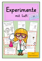 Vorschau - Arbeitsblätter - Experimente zum Thema Luft - Forscherheft - Deckblatt