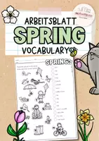 Vorschau - Arbeitsblätter - Spring | Activity | Wortschatz Arbeitsblatt | kostenlos - Deckblatt