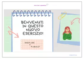 anteprima - Esercizi - morfosintassi singolare / plurale - Pagina 1