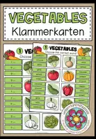 Vorschau - Fördermaterial/Inklusion - VEGETABLES - Klammerkarten (2-fach differenziert) - Deckblatt