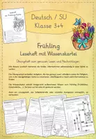 Vorschau - Arbeitsblätter - Leseheft mit Wissenskartei "Frühling" - Deckblatt