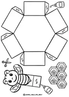Vorschau - Spiele - Bastelvorlage Klassenprojekt "3D-Bienen-Waben" / Biene - Seite 2