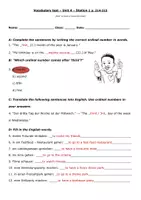 Vorschau - Arbeitsblätter - Vocabulary Test E Red Line 1 Unit 4 p. 214-215 Station 1 - Seite 3