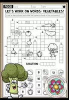 Vorschau - Arbeitsblätter - Vegetables - Let's work on words! (2-fach differenziert) - Deckblatt