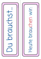 Vorschau - Lehrpläne/Lehrermaterial - „Du brauchst...“-Karten für die 1. Klasse (rosa) - Seite 1