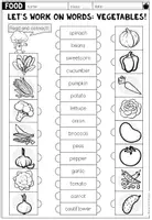 Vorschau - Arbeitsblätter - Vegetables - Read and Connect - Seite 1