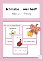 Vorschau - Spiele - Ich habe ... wer hat? Lesespiel Frühling - Deckblatt