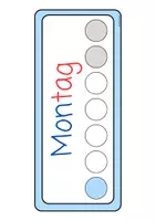 Vorschau - Lehrpläne/Lehrermaterial - Kalenderkarten für Klasse 1 in Blau - Seite 2