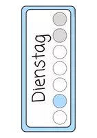 Vorschau - Lehrpläne/Lehrermaterial - Kalenderkarten (Deutsch, Französisch & Englisch) in Blau - Seite 3