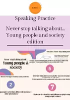 Vorschau - Arbeitsblätter - Speaking Practice: Never stop talking about... Young people and society - Deckblatt