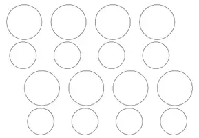Vorschau - Mal- und Bastelvorlagen - Geometrische Winterlandschaft - Kunstidee Flächenformen - Seite 1
