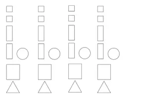 Vorschau - Mal- und Bastelvorlagen - Geometrische Winterlandschaft - Kunstidee Flächenformen - Seite 3