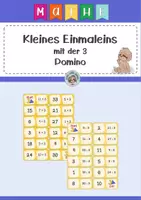 Vorschau - Fördermaterial/Inklusion - Domino Einmaleins mit 3 - Deckblatt