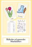 Vorschau - Arbeitsblätter - Frühling Bildkarten mit passenden Arbeitsblättern - Deckblatt