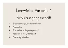 Vorschau - Arbeitsblätter - Lernwörtertraining Klasse 1 – Knickblatt in Schulausgangsschrift SAS (nach Karibu) Piloten - Seite 2