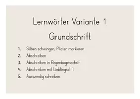 Vorschau - Arbeitsblätter - Lernwörtertraining Klasse 1 – Knickblatt in Grundschrift (nach Karibu) Piloten - Seite 2