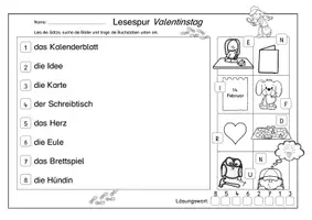 Vorschau - Arbeitsblätter - Mini-Lesespur Valentinstag (3-fach differenziert) - Seite 3