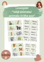 Vorschau - Stationenlernen - Materialpaket Zoo Animals - Deckblatt