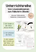 Vorschau - Unterrichtsreihen - Unterrichtsreihe: Vom Löwenzahnsamen zum Fallschirm (Bionik) - 2. Klasse - Deckblatt