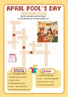 Vorschau - Arbeitsblätter - April Fools' Day - Crossword Puzzle - Seite 1