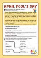 Vorschau - Arbeitsblätter - April Fools' Day - Reading comprehension (differenziert) - Deckblatt