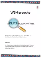 Vorschau - Arbeitsblätter - Wörtersuche lange Wörter - Deckblatt