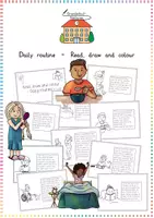 Vorschau - Arbeitsblätter - Daily routine - Read, draw and colour - Deckblatt