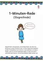 Vorschau - Anderer Materialtyp - Stegreifrede 1-Minuten-Rede - Präsentieren üben - Deckblatt