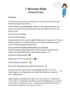 Vorschau - Anderer Materialtyp - Stegreifrede 1-Minuten-Rede - Präsentieren üben - Seite 1