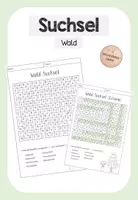 Vorschau - Arbeitsblätter - Wald - Suchsel / Buchstabengitter - Deckblatt