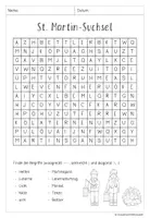 Vorschau - Arbeitsblätter - St. Martin - Suchsel / Buchstabengitter - Seite 1