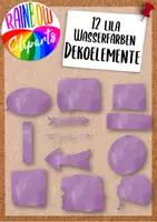 Vorschau - selbst erstellte Cliparts/Grafiken - Dekoelemente Cliparts lila - Deckblatt