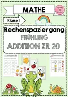 Vorschau - Arbeitsblätter - Rechenspaziergang Addition bis 20 - Deckblatt