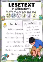 Vorschau - Text - Lesetext in Silbenschrift "Ostern" DaZ / Deutsch Alphabetisierung - Deckblatt