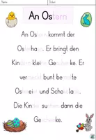 Vorschau - Text - Lesetext in Silbenschrift "Ostern" DaZ / Deutsch Alphabetisierung - Seite 1