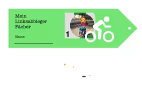 Vorschau - Arbeitsblätter - Linksabbiegen Vorbereitung Fahrradprüfung: Lernfächer, Plakat, Arbeitsblatt - Seite 2