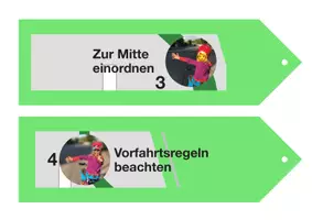 Vorschau - Arbeitsblätter - Linksabbiegen Vorbereitung Fahrradprüfung: Lernfächer, Plakat, Arbeitsblatt - Seite 3