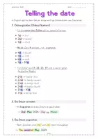 Vorschau - Merkblätter - Telling the date (das Datum auf Englisch) Entry - Deckblatt