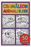 Vorschau - Mal- und Bastelvorlagen - Chamäleon Ausmalbilder (50 Malvorlagen) inkl. Stundenentwurf (PDF) - Deckblatt