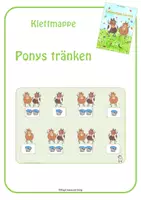 Vorschau - Fördermaterial/Inklusion - Klettmappe "Pony tränken" - 1 Eimer oder 2 Eimer - Deckblatt