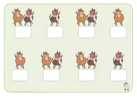 Vorschau - Fördermaterial/Inklusion - Klettmappe "Pony tränken" - 1 Eimer oder 2 Eimer - Seite 1