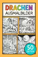 Vorschau - Mal- und Bastelvorlagen - Drachen Ausmalbilder (50 Malvorlagen) inkl. Stundenentwurf (PDF) - Deckblatt