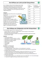 Vorschau - Arbeitsblätter - Stationsarbeit Einflussfaktoren der Fotosynthese (Kl. 11/12) - Deckblatt