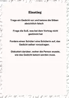 Vorschau - Unterrichtsreihen - Metrum bestimmen - Taktgefühl für Dichter - Seite 1