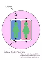 Vorschau - Lehrpläne/Lehrermaterial - Klo-Ampel für die Zimmertüre (rosa) - Seite 1