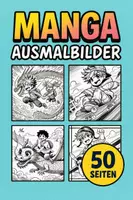 Vorschau - Mal- und Bastelvorlagen - Manga Ausmalbilder (50 Malvorlagen) inkl. Stundenentwurf (PDF) - Deckblatt